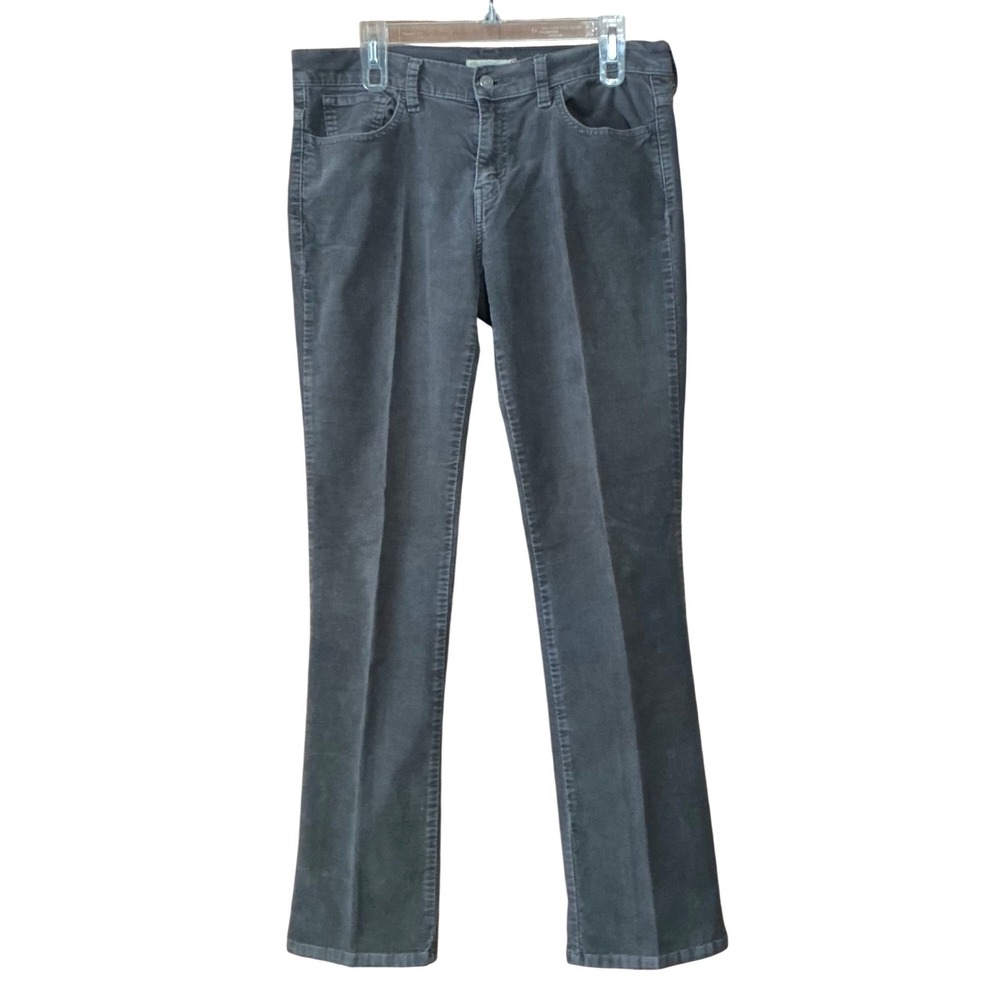 Levi Strauss Womens 505 Straight Leg Corduroy Pants Size 8M Gray Classic Western